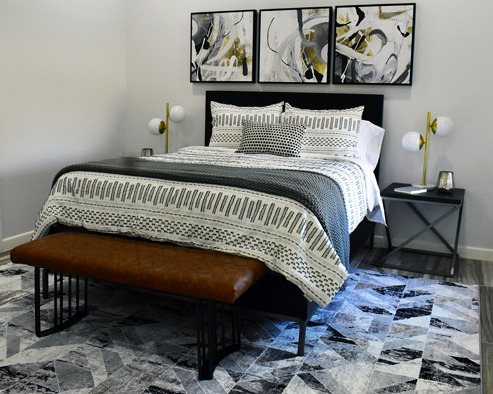 Diva by Design Contemporary Guest Bedroom in Black White and Gray Harlingen Texas 78552 interior designer near me